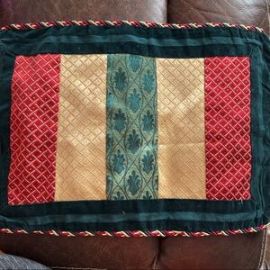 Luxurious Red and Gold Table Runner